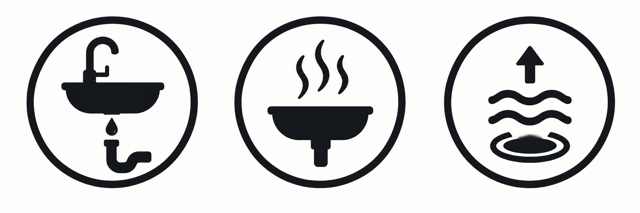 pictogrammes comment savoir si votre canalisation est bouchée